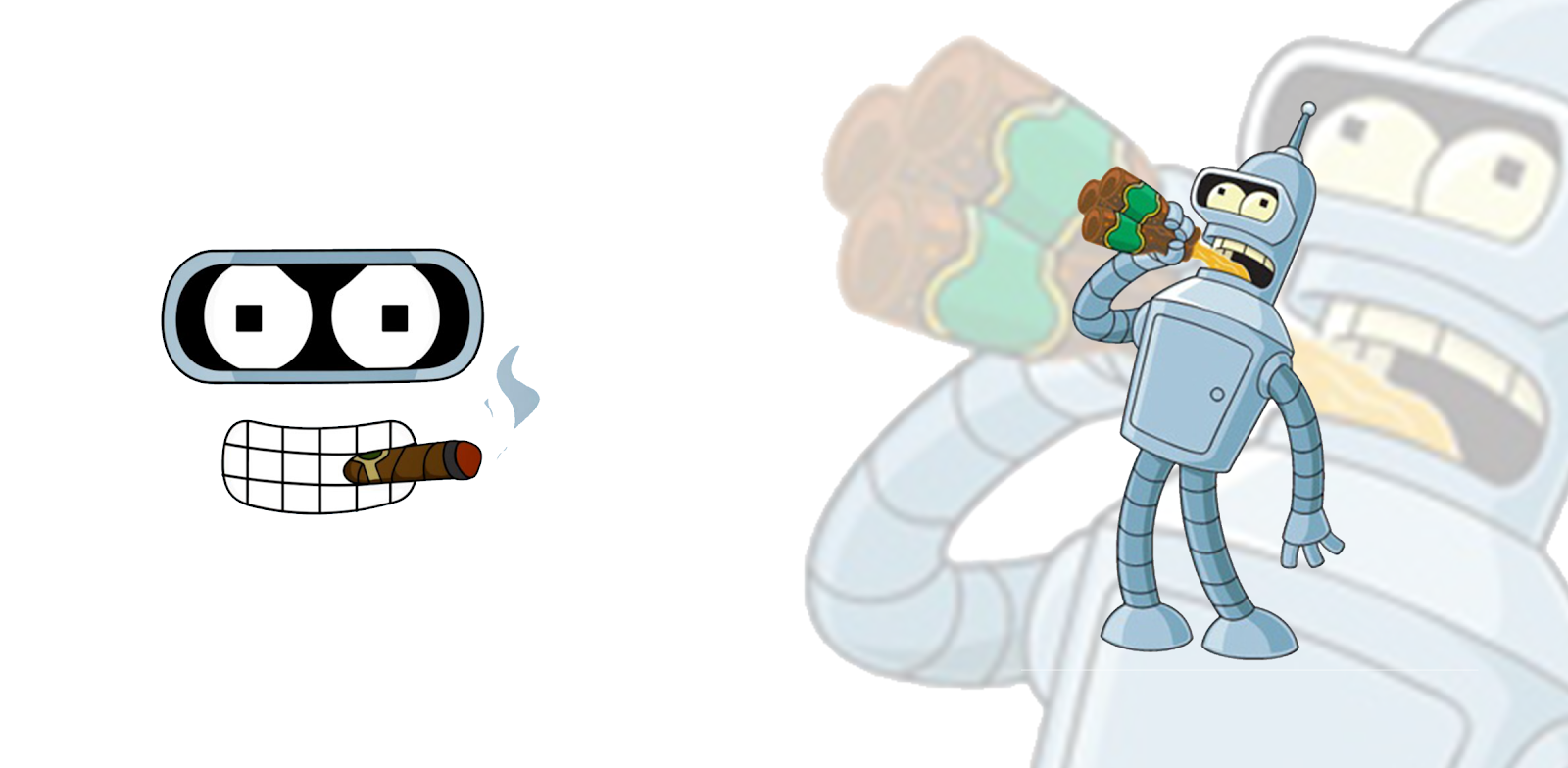 Arte para caneca de Bender Futurama.png