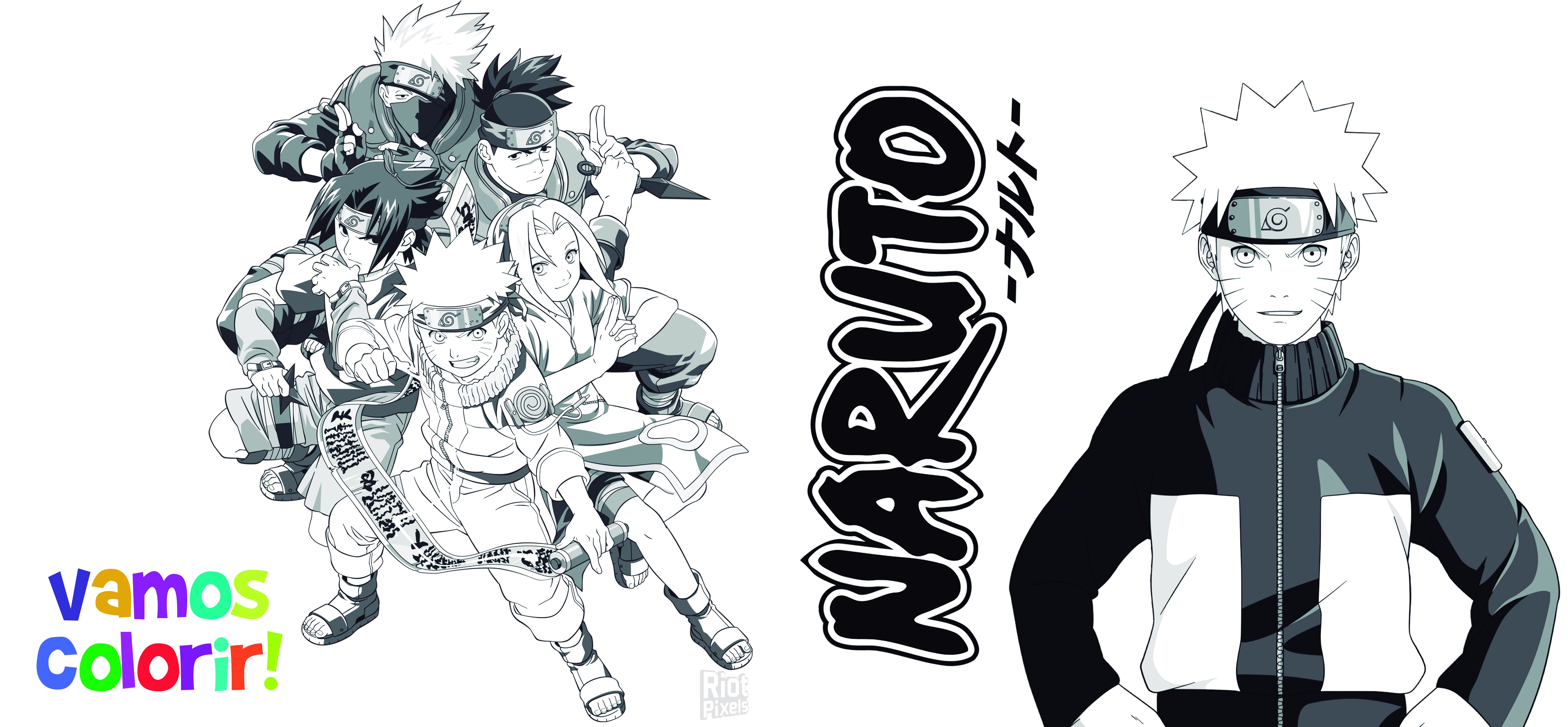 Naruto para colorir